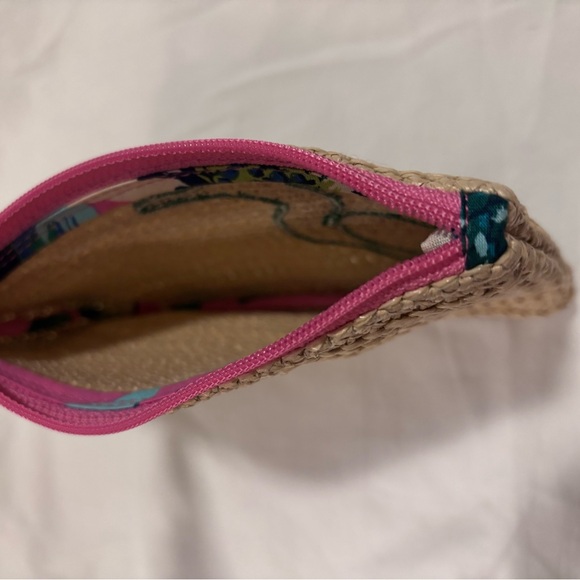 Vera Bradley Seashore zip pouch Tropical Paradise pink with bird - Picture 10 of 10